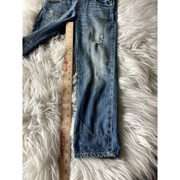 Gap Denim Overalls Girls Distressed Roll‎ Cuff Hem Bib Pockets Blue Size Small - Picture 11 of 11